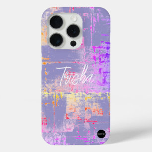 iPhone 15 Pro Funda para I Phone Morado Pálido Mezcla Distorsion