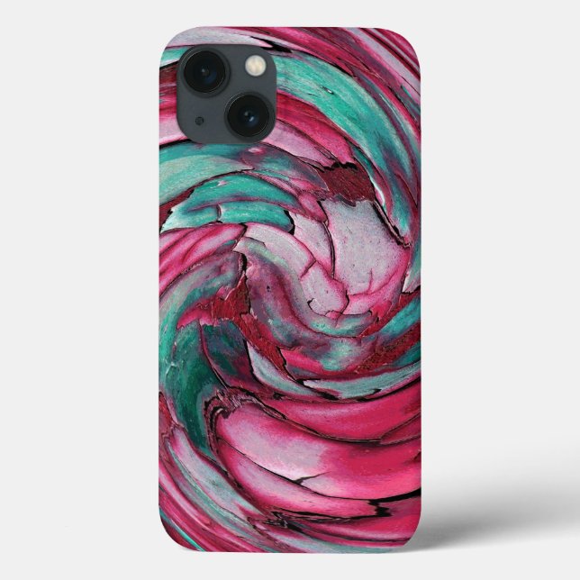 Funda De Case-Mate Para iPhone Funda para iPad abstracta rosa y azul turquesa (Reverso)