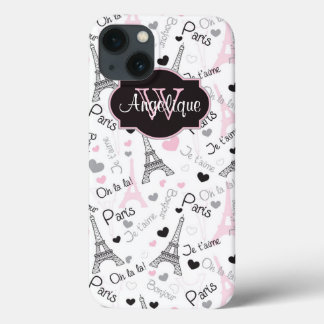 iPhone 13 Funda para iPad | París | Torre Eiffel | Corazones