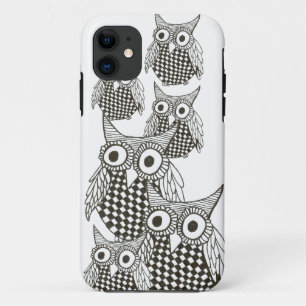 iPhone 11 Funda para iphone5 búho negro y blanco