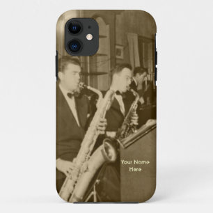 iPhone 11 Funda para iPhone5 de Big Band de Saxofón Vintage