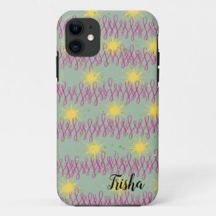 funda para iPhone 11 con estrellas amarillas y rem