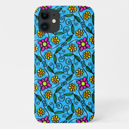 Funda para iPhone 11 con flores abstractas