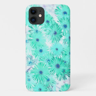 Funda para iPhone 11 de Flores salvajes Pale Turqu