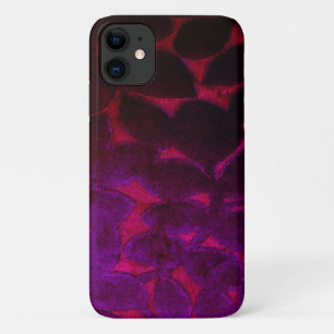 Funda para iPhone 11 de hojas rojas púrpura