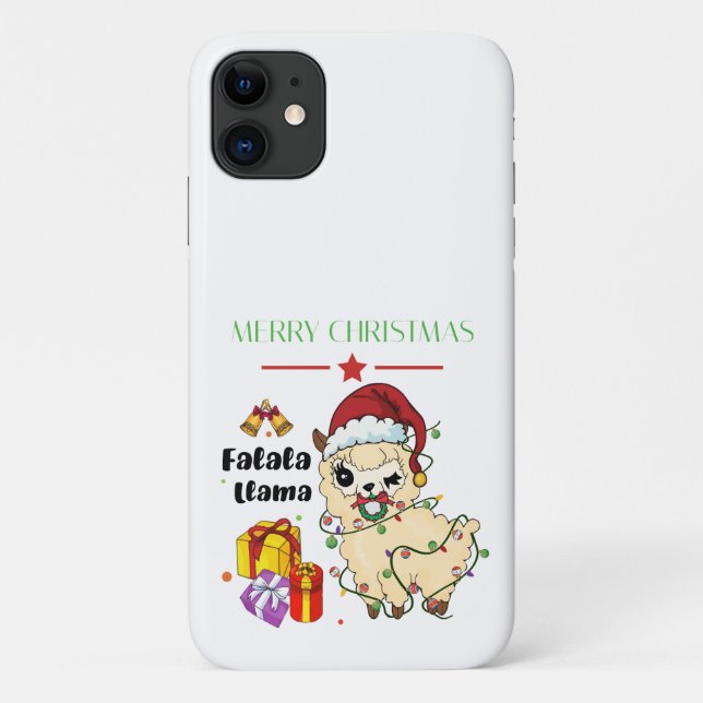Funda De Case-Mate Para iPhone Funda para iPhone 11 Llama de Navidad (Reverso)