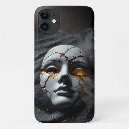 Funda para iPhone 11 Máscara de Porcelana Agrietad