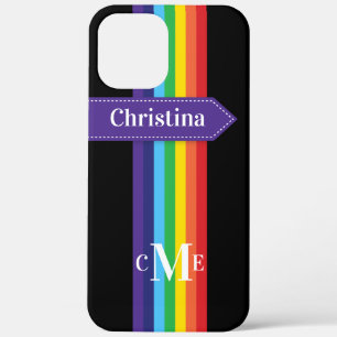 Funda para iPhone 12 Pro A rayas de arcoíris con