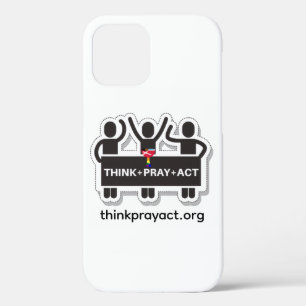 Funda para iPhone 12 Think+Pray+Act