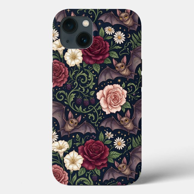 Funda De Case-Mate Para iPhone Funda para iPhone 13 Bats Roses Gothic (Reverso )