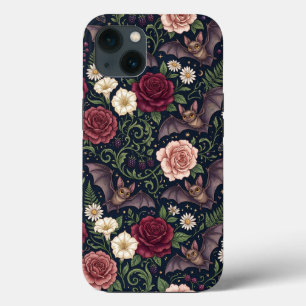 Funda para iPhone 13 Bats Roses Gothic