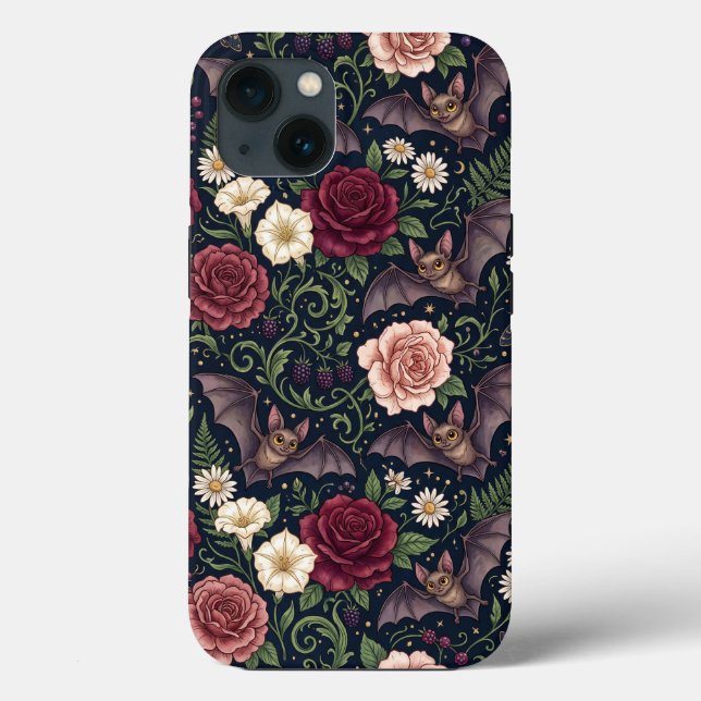 Funda De Case-Mate Para iPhone Funda para iPhone 13 Bats Roses Gothic (Reverso )