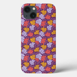 funda para iPhone 13 con patrón floral retro