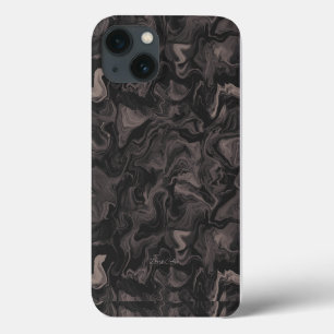 Funda para iPhone 13 con remolino de café oscuro e