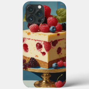 Pro Max Funda para iPhone 13 de diseño de tarta de fresa