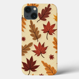 Funda para iPhone 13 patrón de hojas de otoño