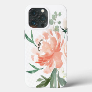 Funda para iPhone 13 Pro - Acuarelas Rosa Peonía
