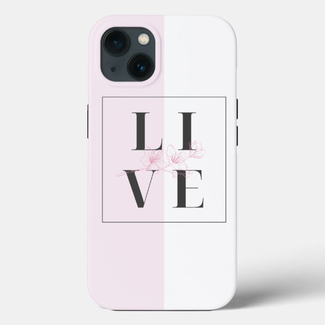 Funda De Case-Mate Para iPhone funda para iphone 13 rosa blanco (Reverso )