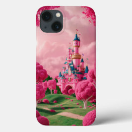 Funda para iPhone 13 rosa con estilo Lego