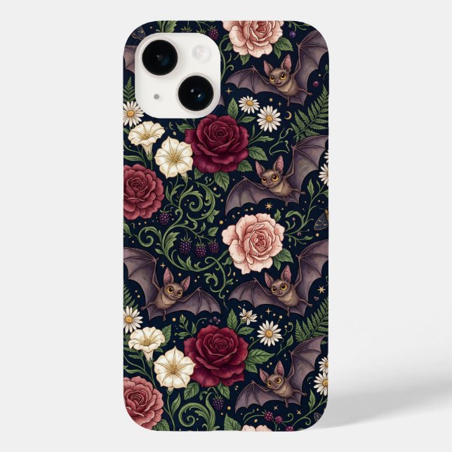 Funda De Case-Mate Para iPhone Funda para iPhone 14 Bats Roses Gothic (Reverso )