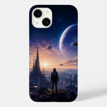Funda para iPhone 14 • Ciudad futurista de ciencia