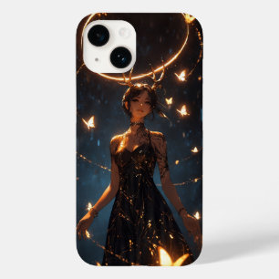 Case-Mate Funda para iPhone 14 de Chica Ciervo Mística - Ani