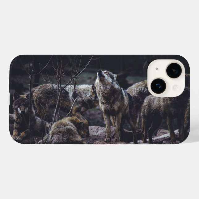 Funda De Case-Mate Para iPhone Funda para iPhone 14 de Manada de Lobos (Reverso  (Horizontal))