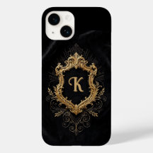 Funda para iPhone 14 • Marco de oro elegante con m