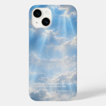 Funda para iPhone 14 • Nubes luminosas con Escritu