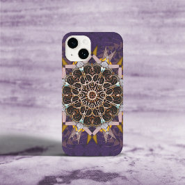 De Case-Mate Funda para iPhone 14 Purpura con Columnas y Hilos 