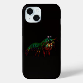 Funda para iPhone 15 Black 4 Luxe, camarón mantis