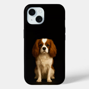 Funda para iPhone 15 Black 4 Luxe, Cavalier Spanie