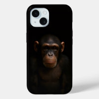 Funda para iPhone 15 Black 4 Luxe, Chimpancé Seren