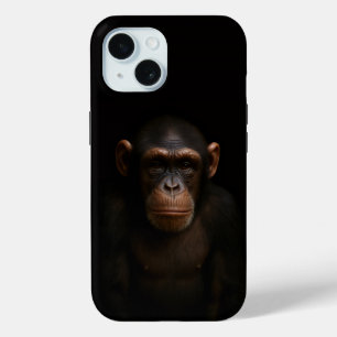 Funda para iPhone 15 Black 4 Luxe, Chimpancé Seren