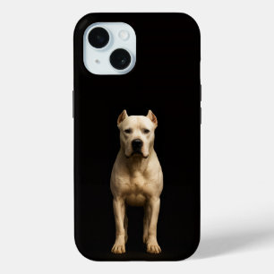 Funda para iPhone 15 Black 4 Luxe, Dogo Argentino 