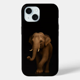 Funda para iPhone 15 Black 4 Luxe, Elefante Indio