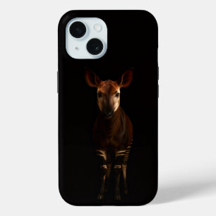 Funda para iPhone 15 Black 4 Luxe, Okapi del Bosqu