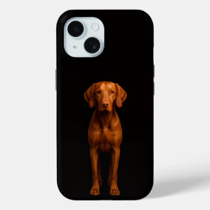Funda para iPhone 15 Black 4 Luxe, perro ágil Vizs