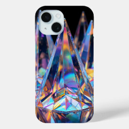Funda Para iPhone 15 "Funda para iPhone 15 con patrón de cristal hologr