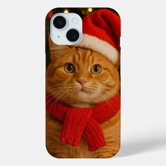 Funda De Case-Mate Para iPhone Funda para iPhone 15 de Santa Cat (Reverso )