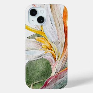 Funda para iPhone 15 - Flor exótica acuarela