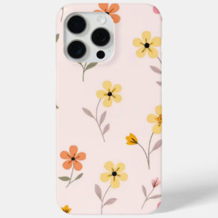 Pro Max Funda para iPhone 15 Flor Pastel Amarilla