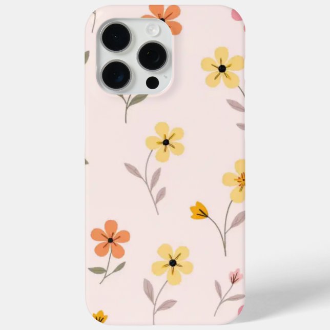 Funda De Case-Mate Para iPhone Funda para iPhone 15 Flor Pastel Amarilla (Reverso )