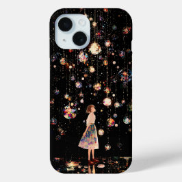 Funda para iPhone 15 Noche Estrellada con Orbes Br