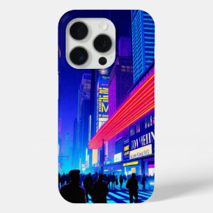 Funda para iPhone 15 Pro de Ciudad Vibrante Neon P