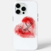 Funda para iPhone 15 Pro Max con gráfico de corazó