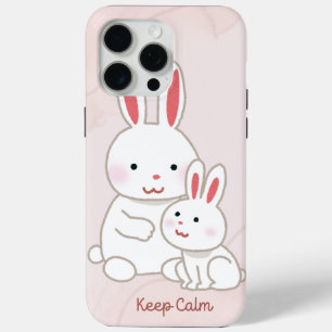Funda para iPhone 15 Pro Max 'Keep Calm' Bunny