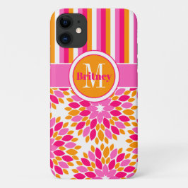 11 Funda para iPhone 1 Plus | Floral, franjas | Naran