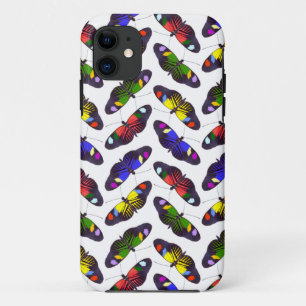 Funda para iPhone 5 Arcoíris de Mariposas (Blanco)