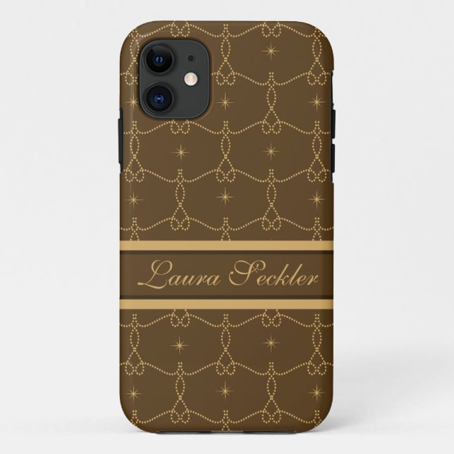 Funda De Case-Mate Para iPhone Funda para iphone 5 con patrón marrón real (Reverso)